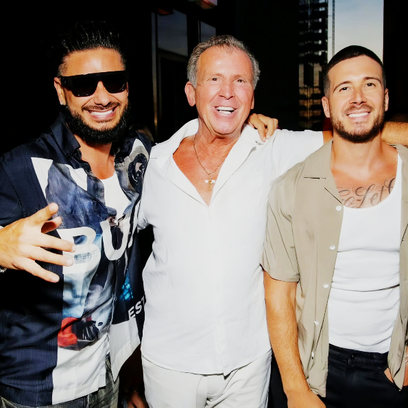 Uncle Nino with Pauly D and Vinny Guadagnino